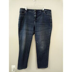 Gloria Vanderbilt Women's "Amanda" Blue Straight Jeans Size 18W